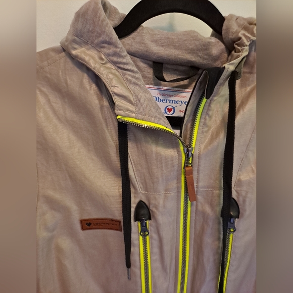 Obermeyer Women's Emmie Sand Beige Waterproof Rain Jacket - Picture 2 of 8